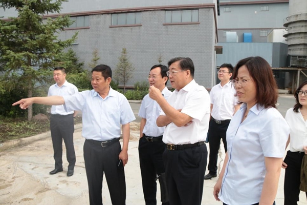 24馬東虎總經(jīng)理向王巖董事長、許漢林副總裁介紹生產(chǎn)運行情況.jpg